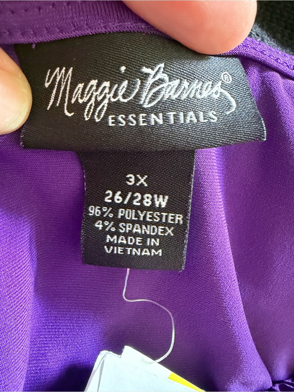Maggie Barnes Vibrant Purple Short-Sleeve Pleated-Neck Top NWT - Picture 4 of 5